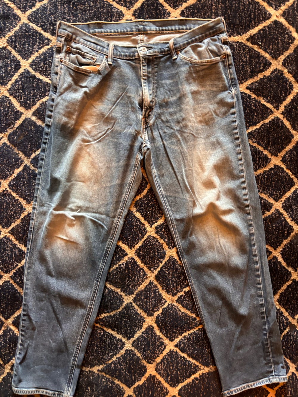 Levi's Men's Faded Blue Slim Straight Jeans